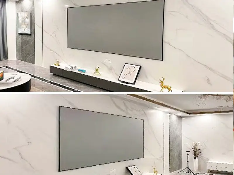 Tessuto per schermo per proiettore cinematografico per proiezione frontale in PVC