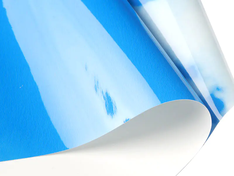 Pellicola per soffitto teso in PVC a strisce blu-20